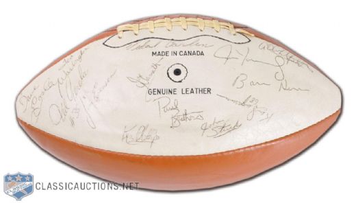 1970 BC Lions Football Autographed by 23 Including Parker & Young