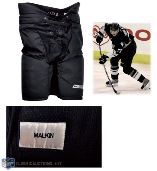 2006-07 Evgeni Malkin Pittsburgh Penguins Game-Worn Rookie Season Pants