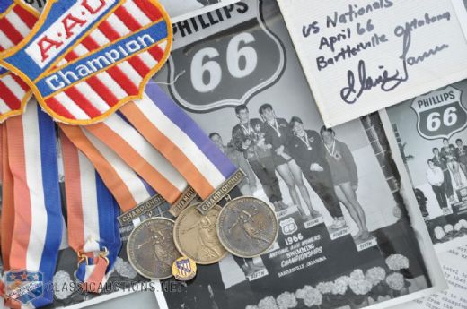 Elaine Tanners 1966 US National Championship Medals (3) and Memorabilia Collection