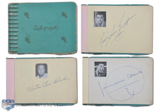 1961-62 Montreal Canadiens Autograph Book Signed by 20, Including Plante & Blake