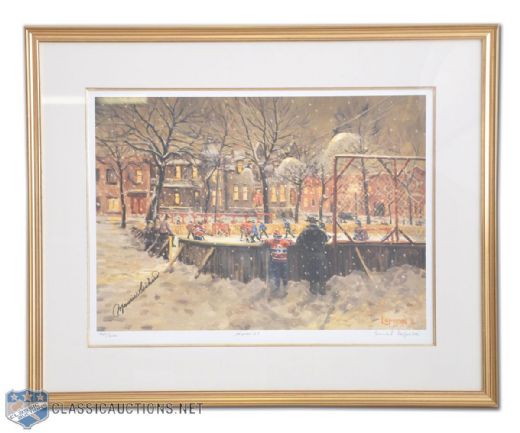 Maurice Richard Autographed “Hiver ‘57” by Michel Lapensee (1991)