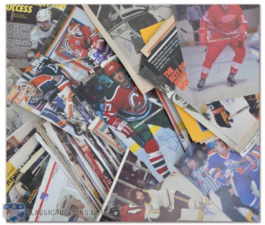 NHL Signed Magazine Covers / Pages Collection of 1500+++
