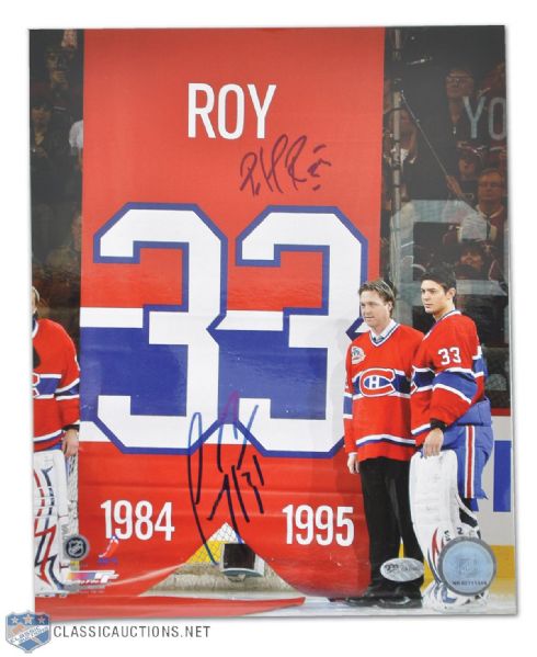 Price Signed Jersey + Roy Signed Jersey + 8x10 Photo Signed by Both (Roy Jersey Retirement Night) 