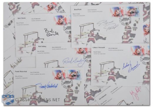 Team Canada 1972 Series 25th Anniversary Collection of 21 Signed First Day Covers