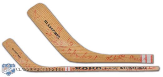 1972 Canada-Russia Series Russian Team-Signed Mini Stick with Kharlamov