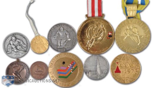 World Championships and International Hockey 1960s and 1970s Medal Collection of 10 