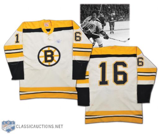 Derek Sanderson Early-1970s Boston Bruins Signed Game-Worn Jersey