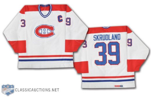 Brian Skrudland Circa 1989 Montreal Canadiens Game-Worn Captains Jersey