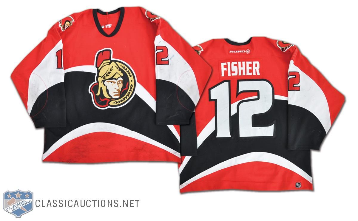 2009-10 Mike Fisher Ottawa Senators Game Worn Jersey - Ottawa Senators Game  Used