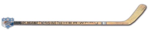 Paul Coffeys 1980s Game-Used Sher-Wood Stick
