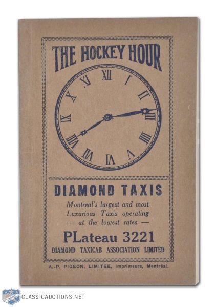1926-27 NHL 4th Year "Hockey Hour" Guide