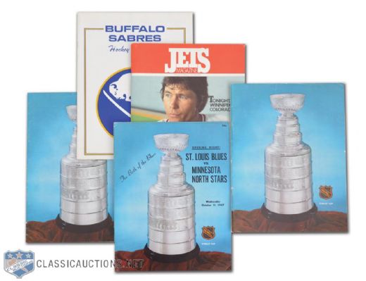 First NHL Game Ever Program Collection of 5, Including Seals, Blues & Flyers 