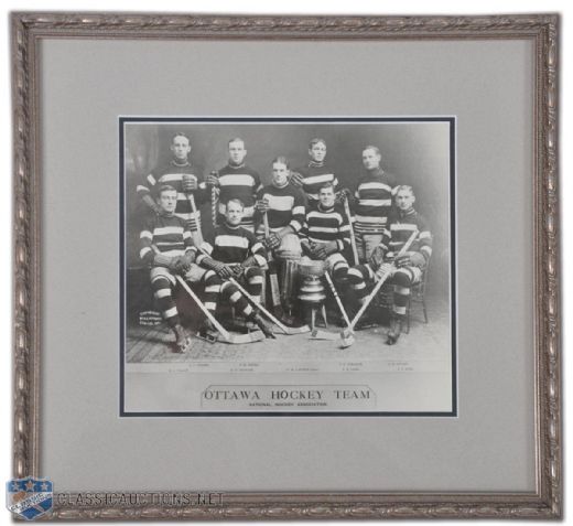 1905 Ottawa Hockey Club, 1911 Ottawa Hockey Club and 1910 Renfrew Hockey Team Framed Team Photos 