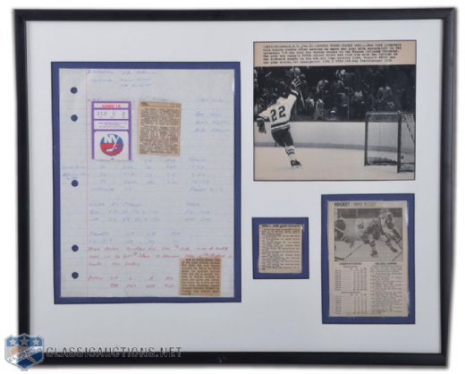 Mike Bossys 500th Goal Framed Montage (16" x 20")