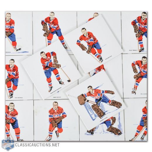 1962-63 Cowan Tile Montreal Canadiens Collection of 15