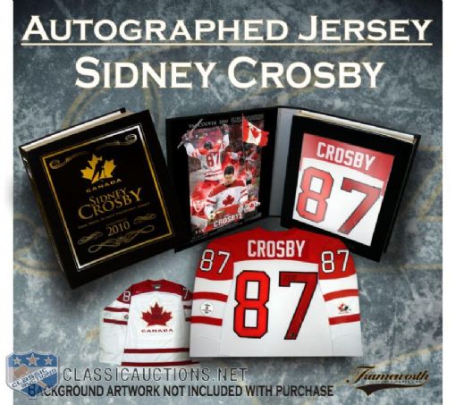Sidney Crosby Signed Jersey Team Canada 2010 Pro White In Deluxe Box