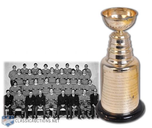 Jacques Lemaires 1970-71 Montreal Canadiens Stanley Cup Championship Trophy (13")