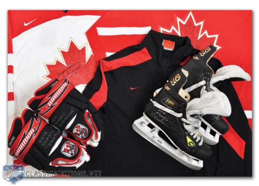 Jacques Lemaires 2010 Olympic Team Canada Coaching Equipment Collection of 5