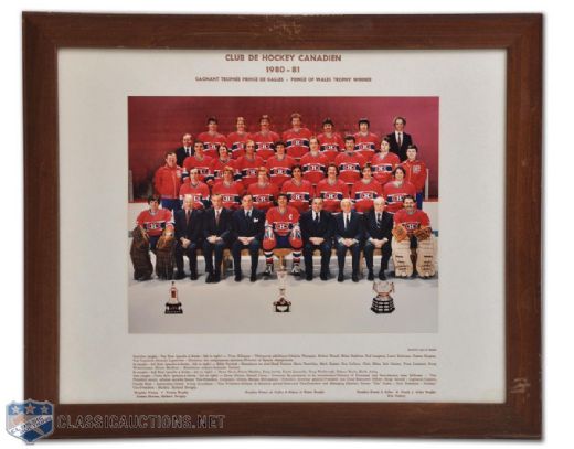Montreal Canadiens 1980-81 Framed Official Team Photo (18" x 22")