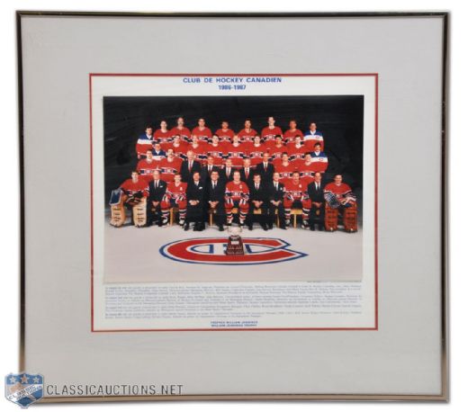 Montreal Canadiens 1986-87 Framed Official Team Photo (20" x 22")