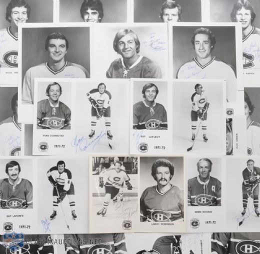Montreal Canadiens Autographed Media Photo Collection of 45
