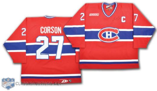 Shayne Corson Montreal Canadiens Signed "Game One 2000" Game-Worn Captains Jersey