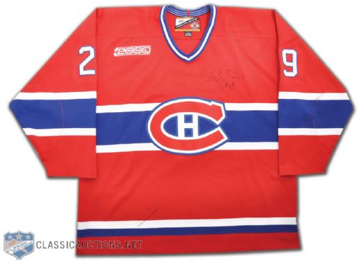 Jim Cummins Montreal Canadiens Signed "Game One 2000" Game-Worn Jersey