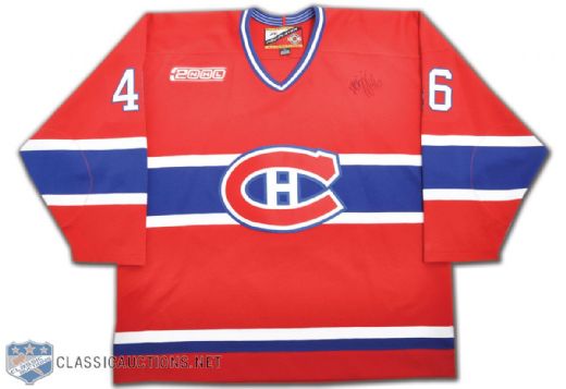 Matt Higgins Montreal Canadiens Signed "Game One 2000" Game-Issued Jersey