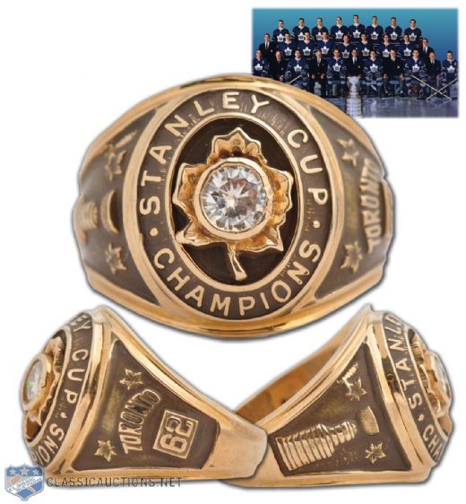 Toronto Maple Leafs 1962 Stanley Cup Championship 10K Gold and Diamond Ring