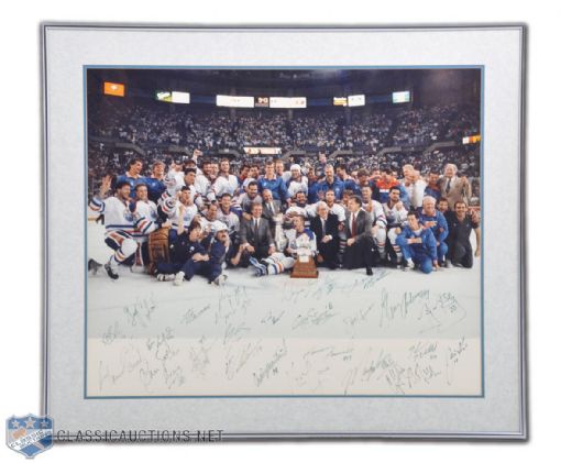 Edmonton Oilers 1988 Stanley Cup Champions Team-Signed Framed Photo