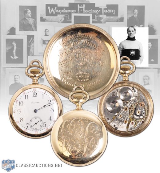 Ernie "Moose" Johnson 1910 Montreal Wanderers Stanley Cup Championship Watch