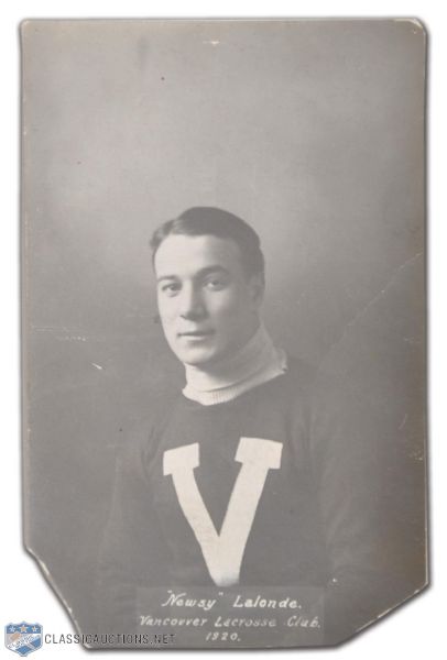 1920 Vancouver Lacrosse Club Newsy Lalonde Real Photo Postcard