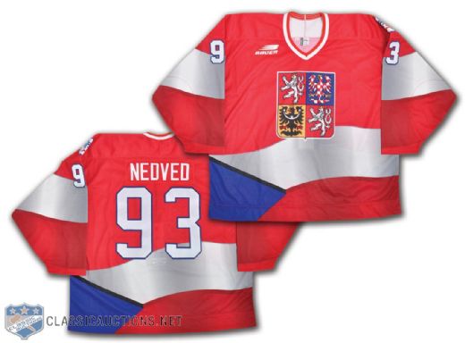 Petr Nedved Team Czech Republic 1996 World Cup of Hockey Game-Issued Jersey