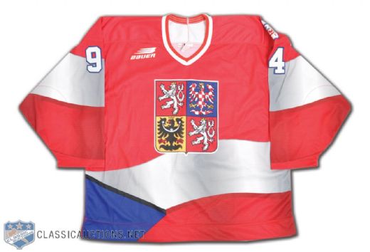 Stanislav Neckar Team Czech Republic 1996 World Cup of Hockey Game-Issued Jersey