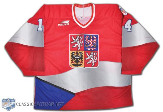 Jiri Kucera Team Czech Republic 1996 World Cup of Hockey Game-Issued Jersey