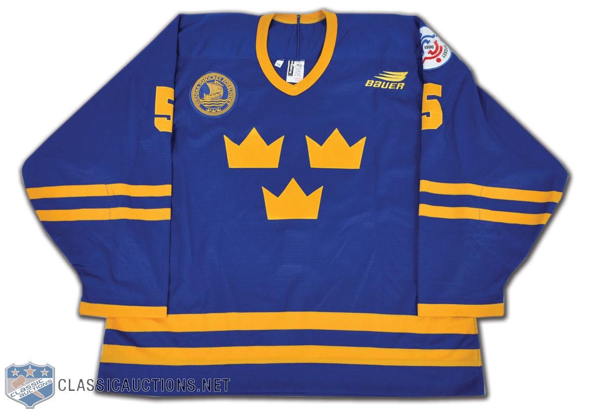 Lot Detail - Patrik Juhlin Team Sweden 1996 World Cup of Hockey Game ...