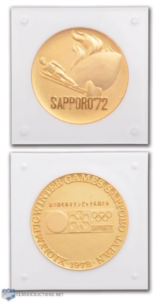 1972 Sapporo Winter Olympics Medal in Case