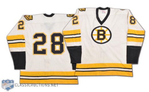 Boston Bruins 1975-76 Smith / Milbury 1976-77 Hagman Game-Worn Jersey