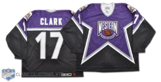 Wendel Clarks 1994 NHL All-Star Game Western Conference Game-Issued Jersey