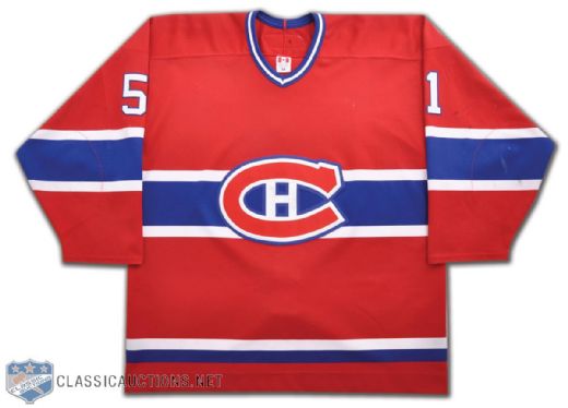 Francis Bouillons 2005-06 Montreal Canadiens Home Game-Worn Jersey