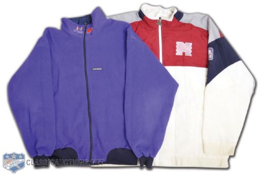 Jean Perron 1988-89 Quebec Nordiques Coat & Early-1990s WLAF Montreal Machine Coat