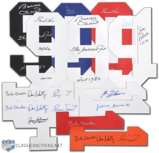 Hockey Hall-of-Famers Autographed Number Collection of 80