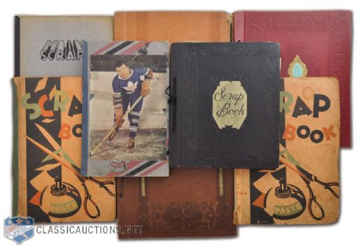 1930s-1950s Hockey Scrapbook Collection of 9 - Howe, Richard, Barilko