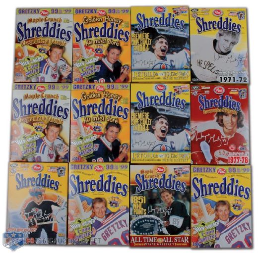 Huge Wayne Gretzky Promotional Food Product Collection, <br>Including Autographed Unopened Pro Stars Cereal Box