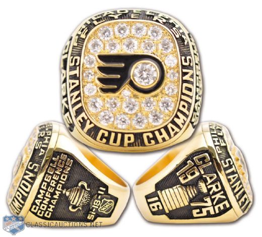 Bobby Clarke 1975 Philadelphia Flyers Stanley Cup Championship Replica Ring