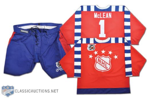 Kirk McLeans 1992 NHL All-Star Game Campbell Conference Game-Worn Jersey and Pants