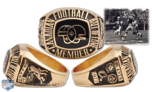 Tommy Joe Coffeys Canadian Football Hall of Fame Induction Ring