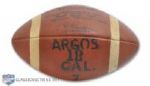 Bill Symons 1970 and 1971 Toronto Argonauts Team-Signed Game Ball Collection of 2 