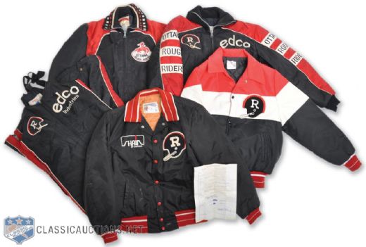 George Brancatos Ottawa Rough Riders Team Coat Collection of 4 