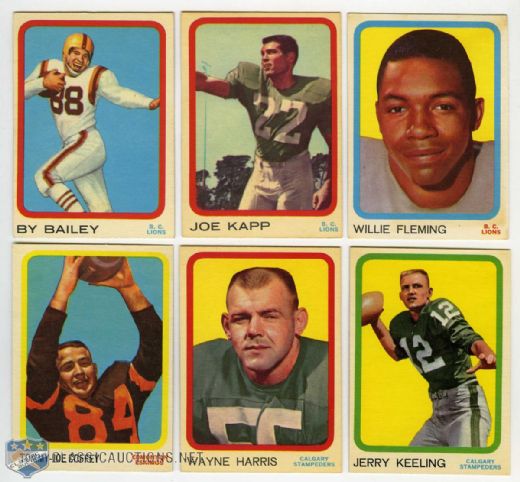 1963 Topps CFL Complete 88-Card Set